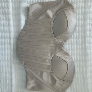 Zara Satin Gold Corset Top